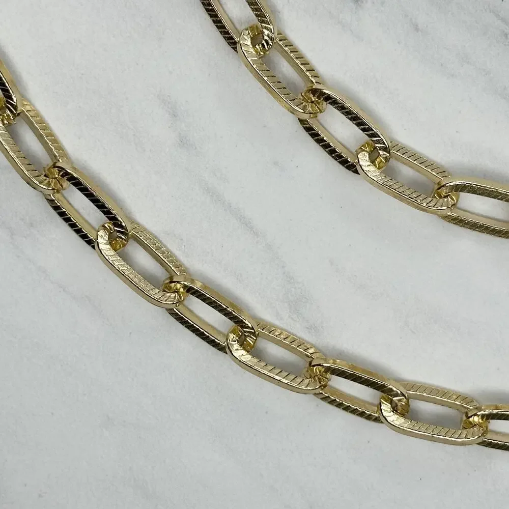 Textured Gold Chain Link Belt Y2K Festival Adjustable One Size ✨
